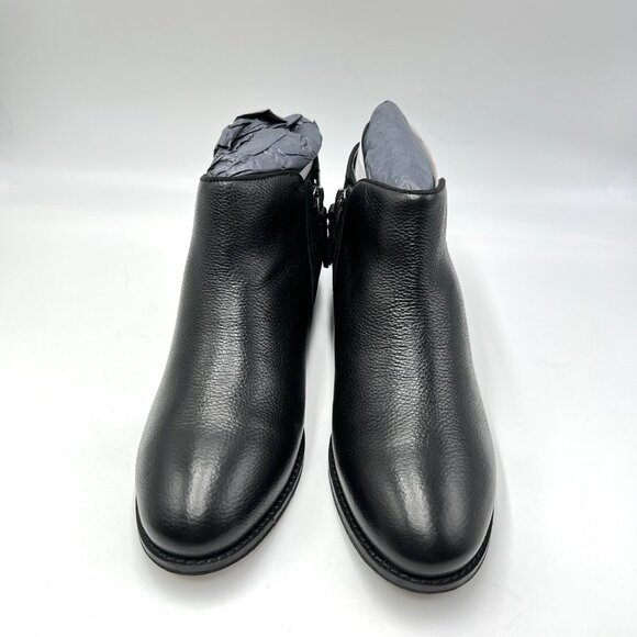 9.5N‎ 9.5 NARROW WIDTH Softwalk Womens Rocklin Black Leather Ankle Boots Shoes - Picture 2 of 14
